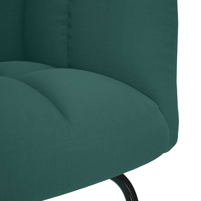Scaun balansoar, verde închis, material textil WALTI