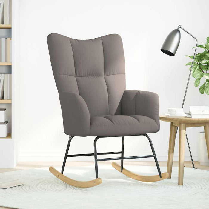 Scaun balansoar, gri taupe, material textil WALTI