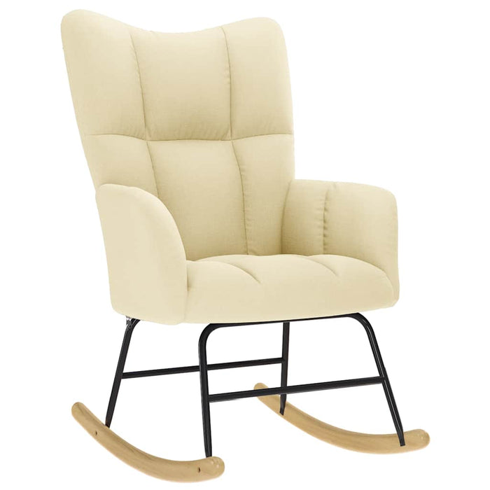 Scaun balansoar, crem, material textil WALTI