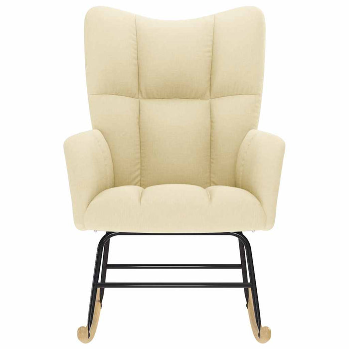 Scaun balansoar, crem, material textil WALTI