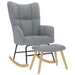 Scaun balansoar cu taburet, gri deschis, textil - WALTI WALTI