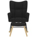 Scaun balansoar cu taburet, Negru, material textil - WALTI WALTI