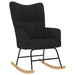 Scaun balansoar cu taburet, Negru, material textil - WALTI WALTI