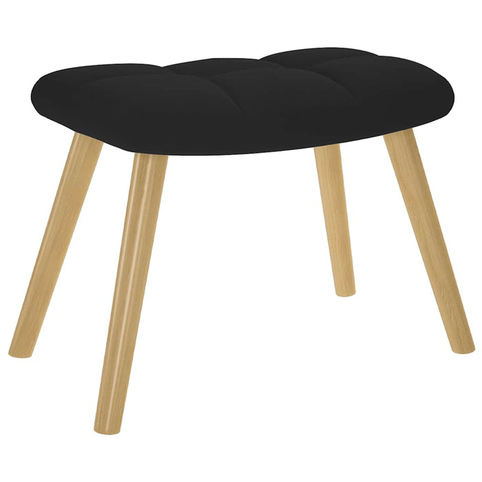 Scaun balansoar cu taburet, Negru, material textil - WALTI WALTI