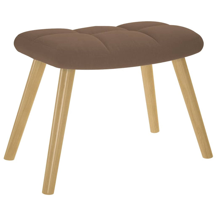 Scaun balansoar cu suport picioare, maro, material textil WALTI