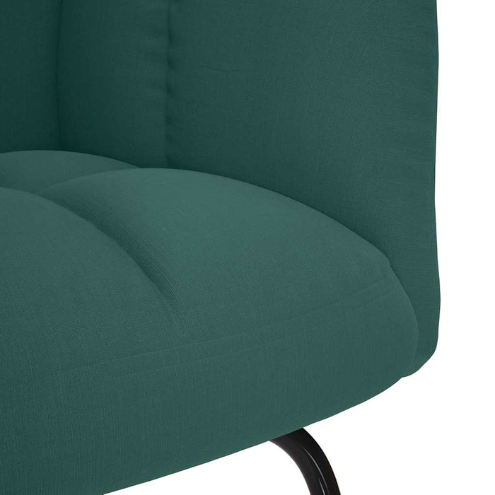 Scaun balansoar cu taburet, verde închis, textil - WALTI WALTI