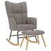 Scaun balansoar cu taburet, gri taupe, material textil - WALTI WALTI