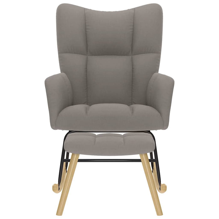 Scaun balansoar cu taburet, gri taupe, material textil - WALTI WALTI
