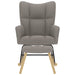 Scaun balansoar cu taburet, gri taupe, material textil - WALTI WALTI