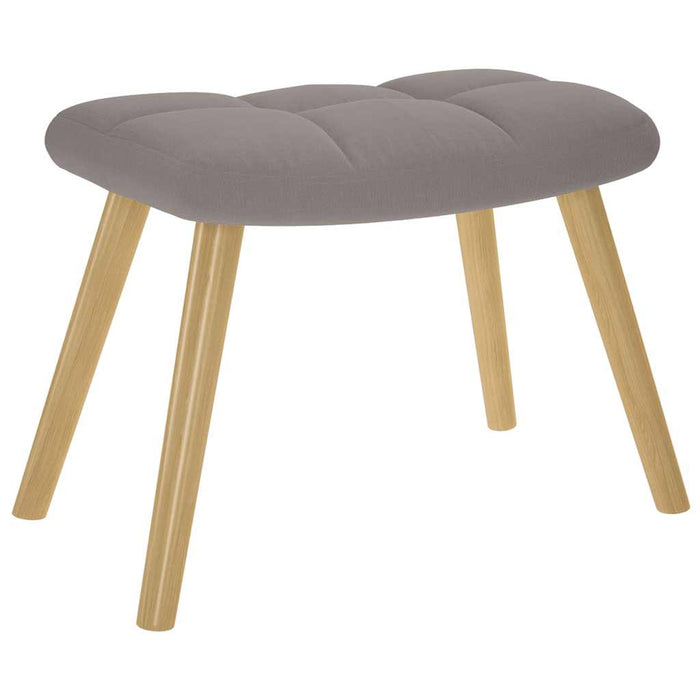 Scaun balansoar cu taburet, gri taupe, material textil - WALTI WALTI