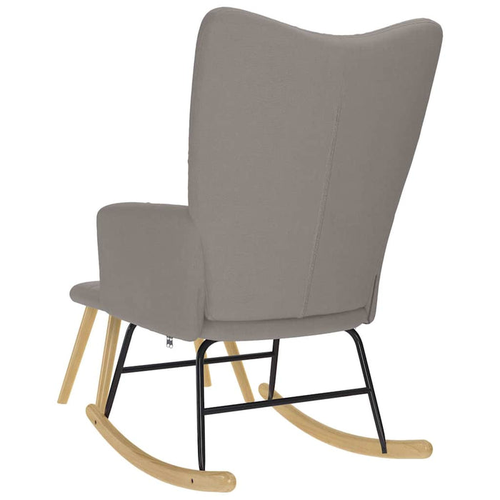 Scaun balansoar cu taburet, gri taupe, material textil - WALTI WALTI