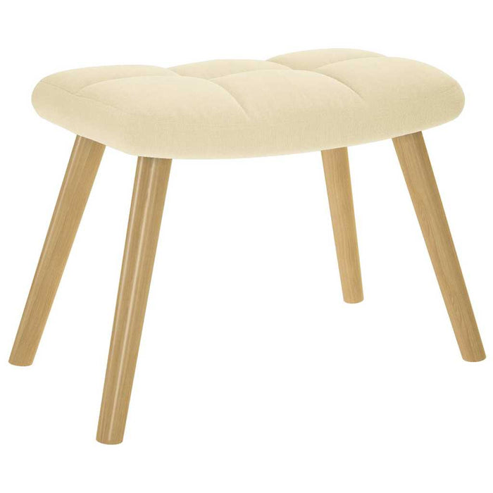 Scaun balansoar cu taburet, crem, material textil - WALTI WALTI