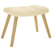 Scaun balansoar cu taburet, crem, material textil - WALTI WALTI
