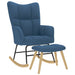 Scaun balansoar cu taburet, albastru, material textil - WALTI WALTI