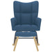 Scaun balansoar cu taburet, albastru, material textil - WALTI WALTI