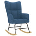 Scaun balansoar cu taburet, albastru, material textil - WALTI WALTI