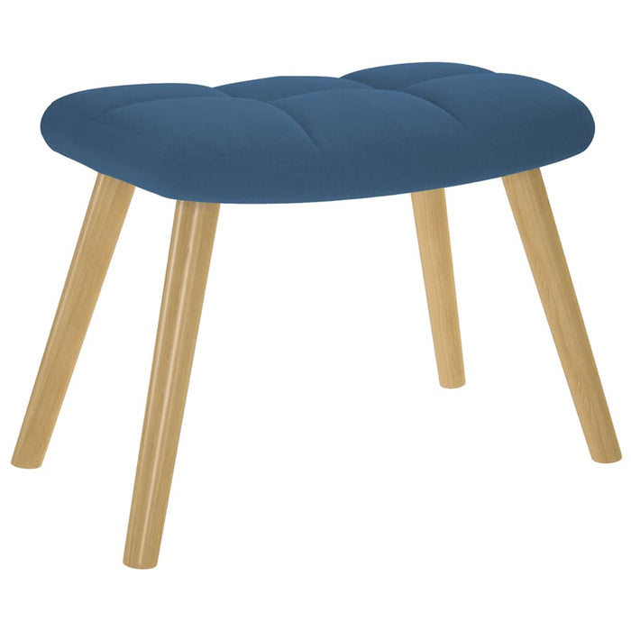 Scaun balansoar cu taburet, albastru, material textil - WALTI WALTI