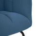 Scaun balansoar cu taburet, albastru, material textil - WALTI WALTI