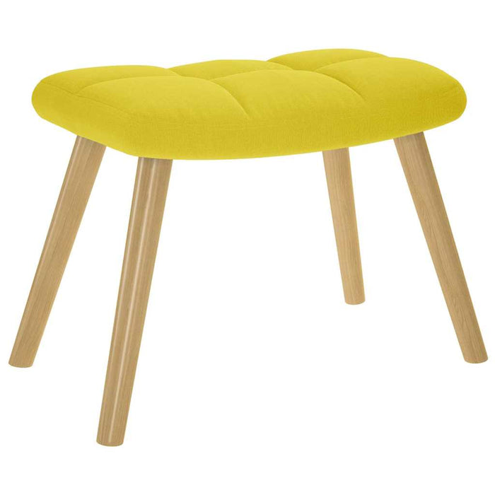 Scaun balansoar cu taburet din material galben deschis - WALTI WALTI