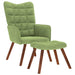 Scaun de relaxare cu taburet, verde deschis, catifea - WALTI WALTI