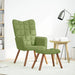 Scaun de relaxare cu taburet, verde deschis, catifea - WALTI WALTI
