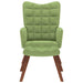 Scaun de relaxare cu taburet, verde deschis, catifea - WALTI WALTI