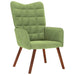 Scaun de relaxare cu taburet, verde deschis, catifea - WALTI WALTI
