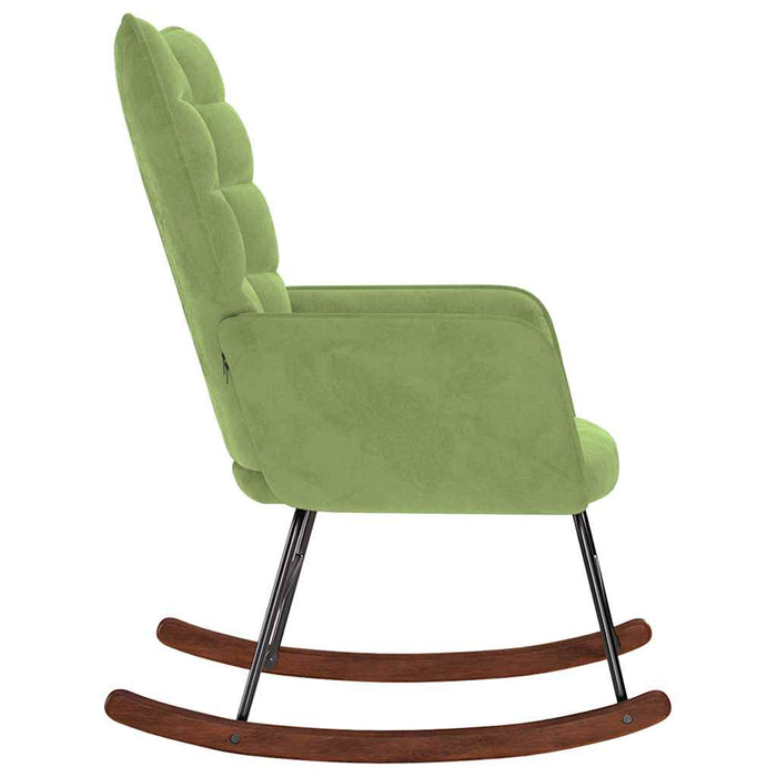 Scaun balansoar, verde deschis, catifea - WALTI WALTI