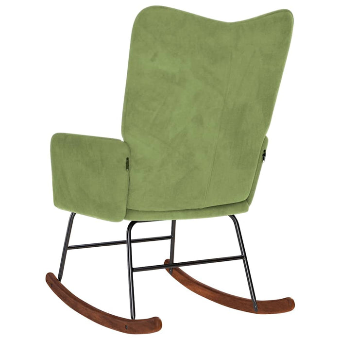 Scaun balansoar, verde deschis, catifea - WALTI WALTI