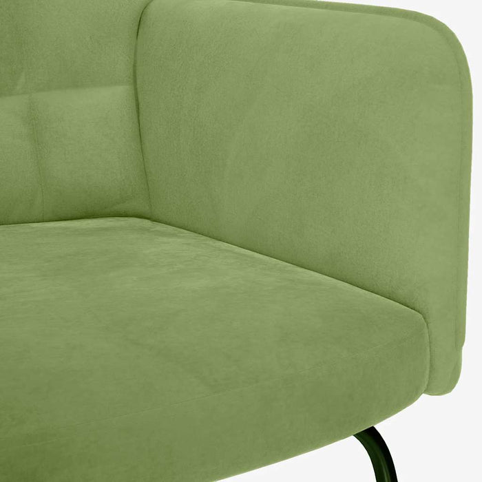 Scaun balansoar, verde deschis, catifea - WALTI WALTI