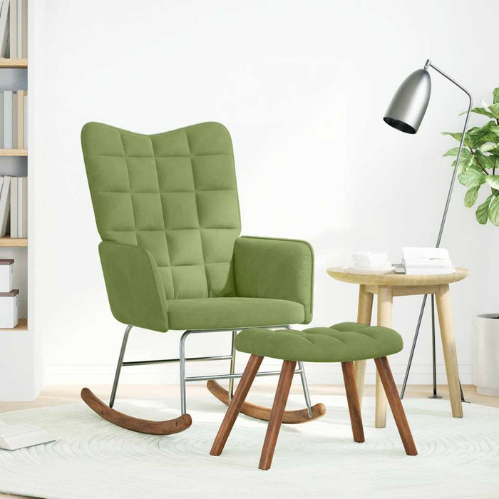 Scaun balansoar cu scaun catifea verde deschis - WALTI WALTI