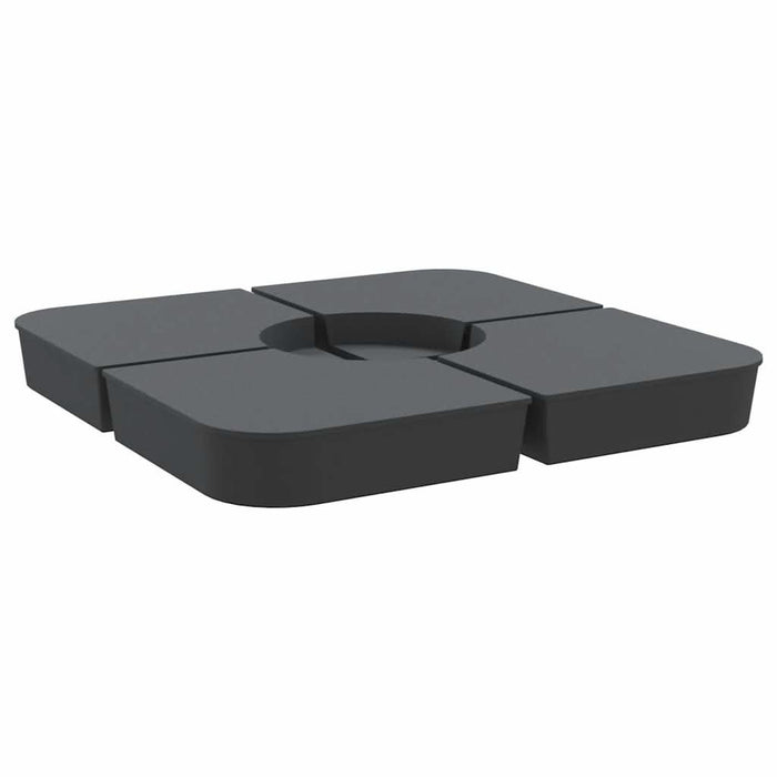 Set bază de umbrelă soare 4 piese pentru suport cruce 100 kg PP - WALTI WALTI
