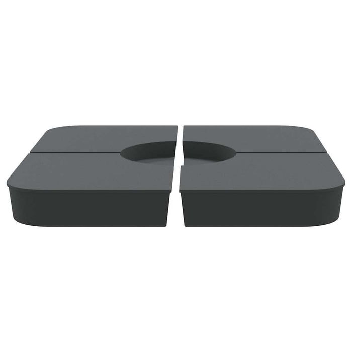 Set bază de umbrelă soare 4 piese pentru suport cruce 100 kg PP - WALTI WALTI
