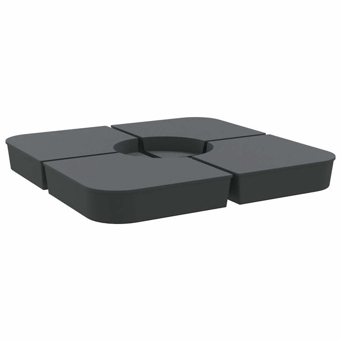 Set bază de umbrelă soare 4 piese pentru suport cruce 100 kg PP - WALTI WALTI