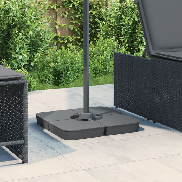 Set bază de umbrelă soare 4 piese pentru suport cruce 100 kg PP - WALTI WALTI