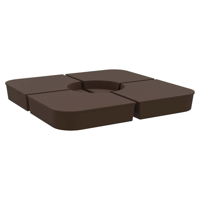 Set bază de umbrelă soare 4 piese pentru suport cruce 100 kg PP - WALTI WALTI