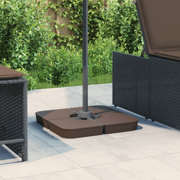 Set bază de umbrelă soare 4 piese pentru suport cruce 100 kg PP - WALTI WALTI