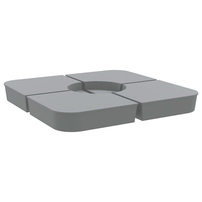 Set bază de umbrelă soare 4 piese pentru suport cruce 100 kg PP - WALTI WALTI