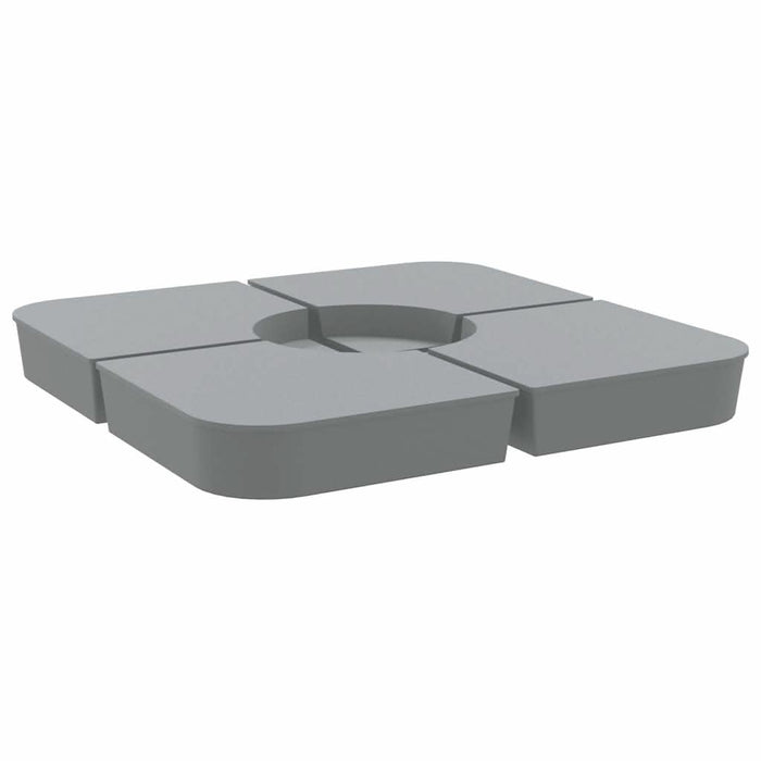Set bază de umbrelă soare 4 piese pentru suport cruce 100 kg PP - WALTI WALTI