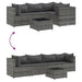 Set mobilier de grădină cu perne, 5 piese, gri, poliratan - WALTI WALTI