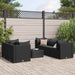 Set mobilier de grădină cu perne, 6 piese, negru, poliratan - WALTI WALTI