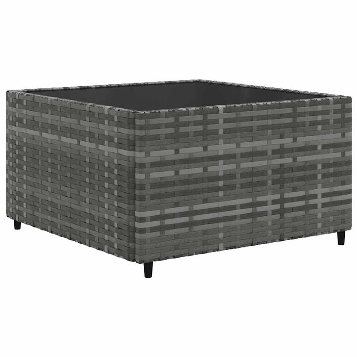Set mobilier de grădină cu perne, 7 piese, gri, poliratan - WALTI WALTI