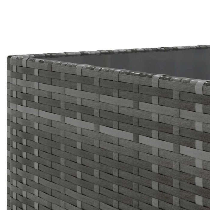 Set mobilier de grădină cu perne, 8 piese, gri, poliratan WALTI