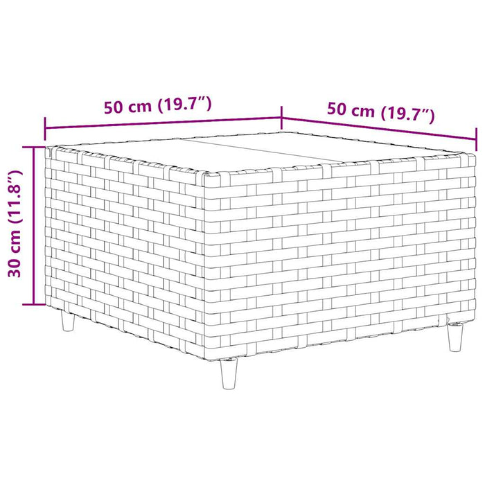 Set mobilier de grădină cu perne, 9 piese, maro, poliratan - WALTI WALTI