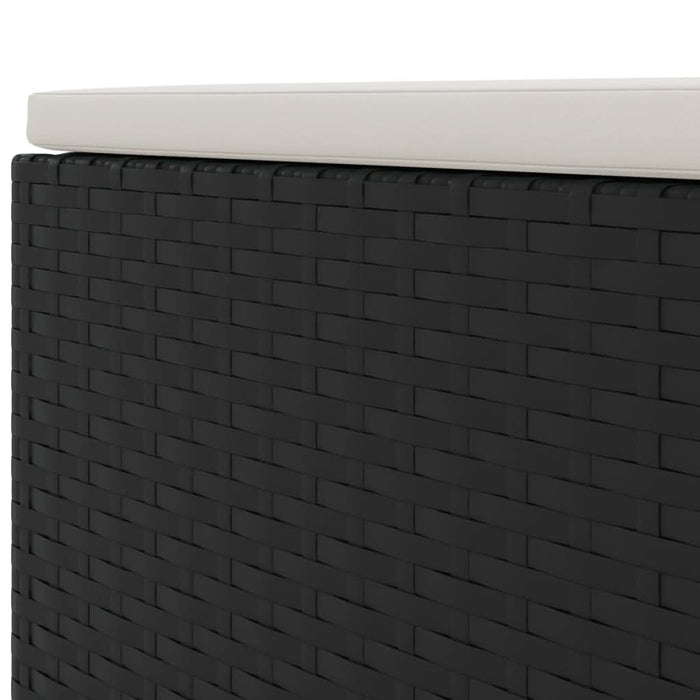 Set mobilier relaxare grădină 4 piese cu perne poliratan negru - WALTI WALTI
