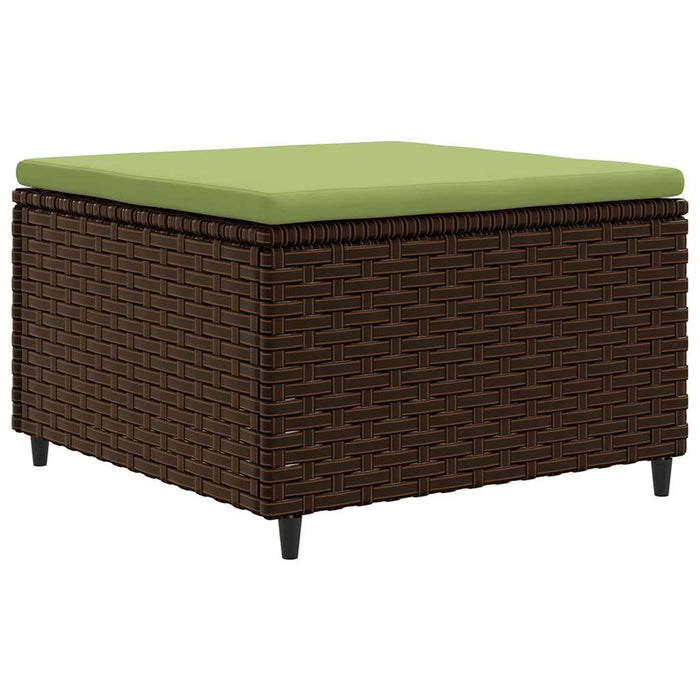 Set mobilier de grădină cu perne, 4 piese, maro, poliratan - WALTI WALTI