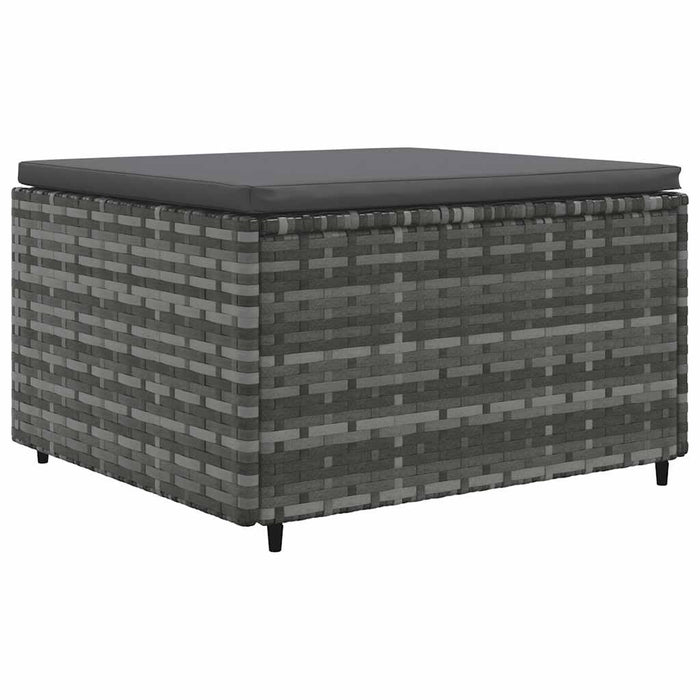 Set mobilier de grădină cu perne, 5 piese, gri, poliratan - WALTI WALTI
