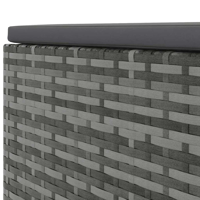 Set mobilier de grădină cu perne, 5 piese, gri, poliratan - WALTI WALTI