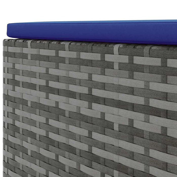 Set mobilier de grădină cu perne, 5 piese, gri, poliratan - WALTI WALTI