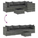 Set mobilier de grădină cu perne, 5 piese, gri, poliratan - WALTI WALTI